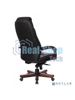 Кресло Бюрократ T-9923WALNUT/BLACK черный, кожа