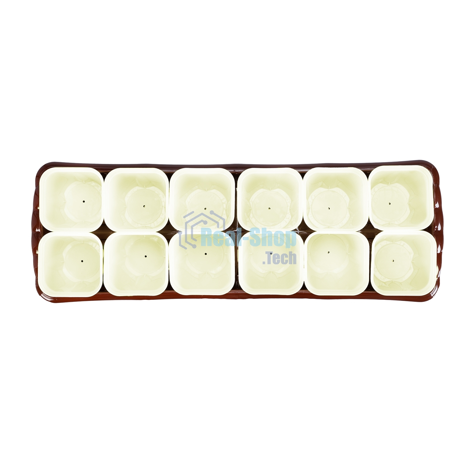 Набор для рассады Palisad поддон 470х166х82 мм, 12 горшочков по 250 мл. с выдвижным дном