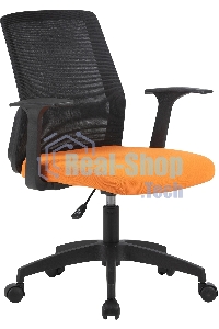 Кресло компьютерное Cactus CS-MC222-BKOR черный, сиденье оранжевый