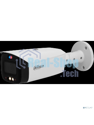 Уличная цилиндрическая IP-видеокамера TiOC Dahua DH-IPC-HFW3849T1P-AS-PV-0280B-S5 с ИИ и активным сдерживанием 8Мп, 1/2.7” CMOS, объектив 2.8мм, видеоаналитика, ИК 30м, LED 30м, IP67