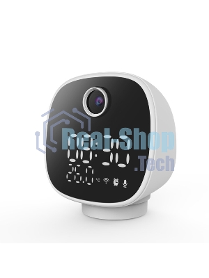 Камера видеонаблюдения умная Wi-Fi 5в1 с часами, термометром и ночником Halsa