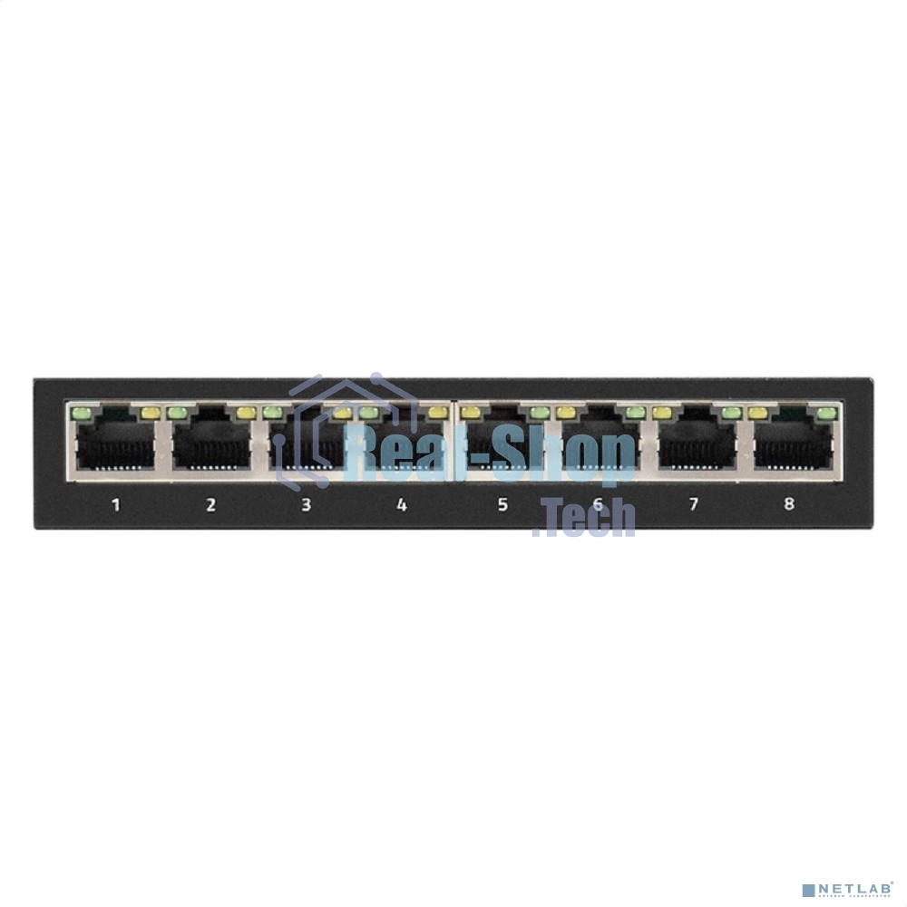 Коммутатор неуправляемый ExeGate EDGS-1008D (8-портовый гигабитный UTP 10/100/1000 Base-T, металлический корпус, с функцией энергосбережения (Green Ethernet Technology), настольный/настенный))