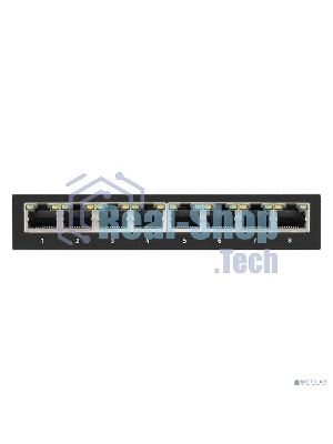 Коммутатор неуправляемый ExeGate EDGS-1008D (8-портовый гигабитный UTP 10/100/1000 Base-T, металлический корпус, с функцией энергосбережения (Green Ethernet Technology), настольный/настенный))