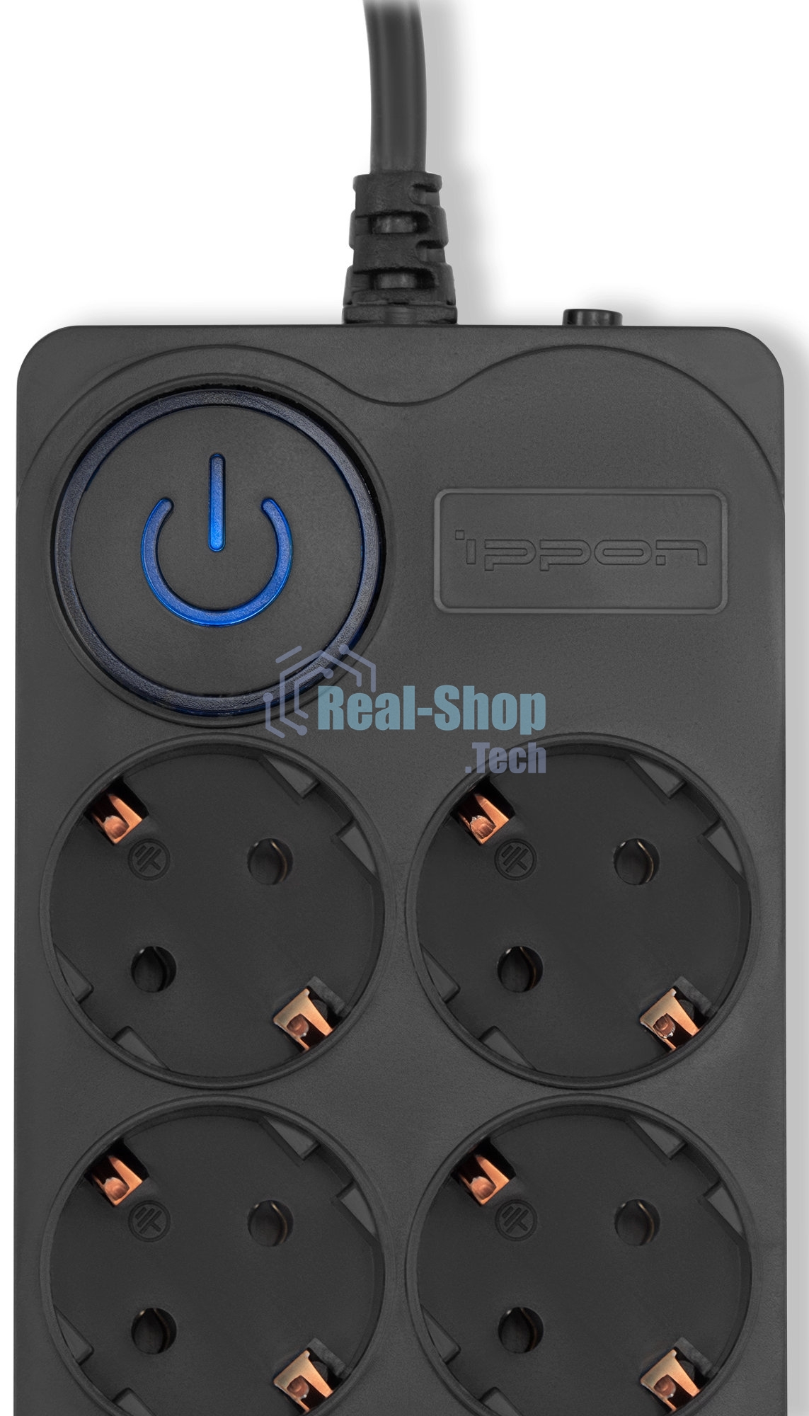 Сетевой фильтр Ippon BK-8-EU-5-16-B 5м (8 розеток) черный (коробка)