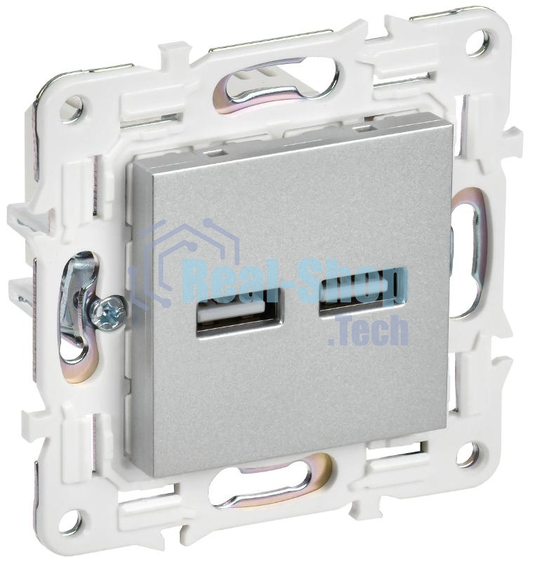 SKANDY Розетка USB A+A 3,1А SK-R15S серебряный  | SK-U21-D31-K23 | IEK