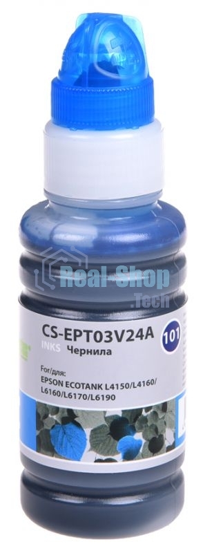 Чернила Cactus CS-EPT03V24A 101C, голубой, 70 мл для Epson L4150/L4160/L6160/L6170