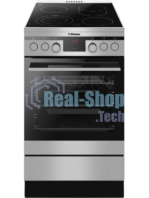 Плита электрическая Hansa FCCX58225 серебристый, конфорок 4 шт, духовка 65 л, 50 см x 85 см x 60 см