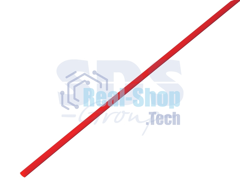 Термоусаживаемая трубка Rexant 5,0/2,5 мм, красная (бухта 100 м)