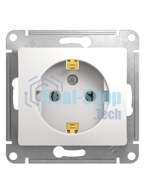 Механизм розетки 1-м СП Glossa 16А с заземл. бел. SchE GSL000143