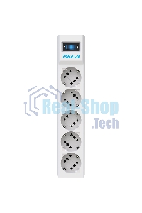 Сетевой фильтр ZIS PILOT Surge protector Pilot SG5 5 outlets (GP), 10A/2.2kVt, automatic circuit-breaker, 10 m