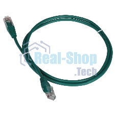 Патч-корд LANMASTER TWT UTP cat.5e, с заливными колпачками, 1.0 м, зеленый