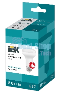 Лампа светодиодная ИЭК LLE-R63-8-230-40-E27 ECO R63 8Вт 4000К белый E27 720лм 230-240В