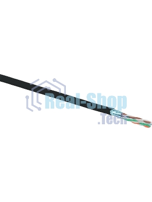 Кабель Hyperline FUTP4-C5E-S24-IN-PVC-GY-305 (FTP4-C5E-SOLID-GY-305) (305 м) Кабель витая пара, экранированная F/UTP, категория 5e, 4 пары (24 AWG), одножильный (solid), экран - фольга, PVC, –20°C – +75°C, серый - гарантия: 15 лет компонентная; 25 лет системная