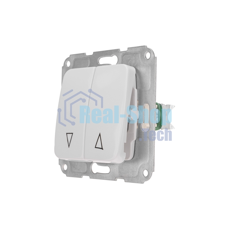 Выключатель для жалюзи Kranz DEA 2кл с/у 10А мех. белый