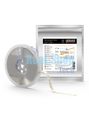 Лента светодиодная Gauss Elementary 2835 -SMD 4.8W 12V DC теплый белый IP20 (ZIP bag 5m)