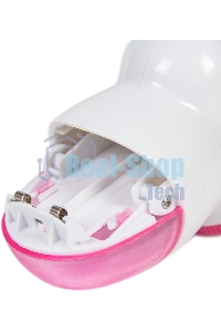 Машинка для удаления катышков Galaxy LINE GL 6301, белый c розовым, питание: 2 батарейки 