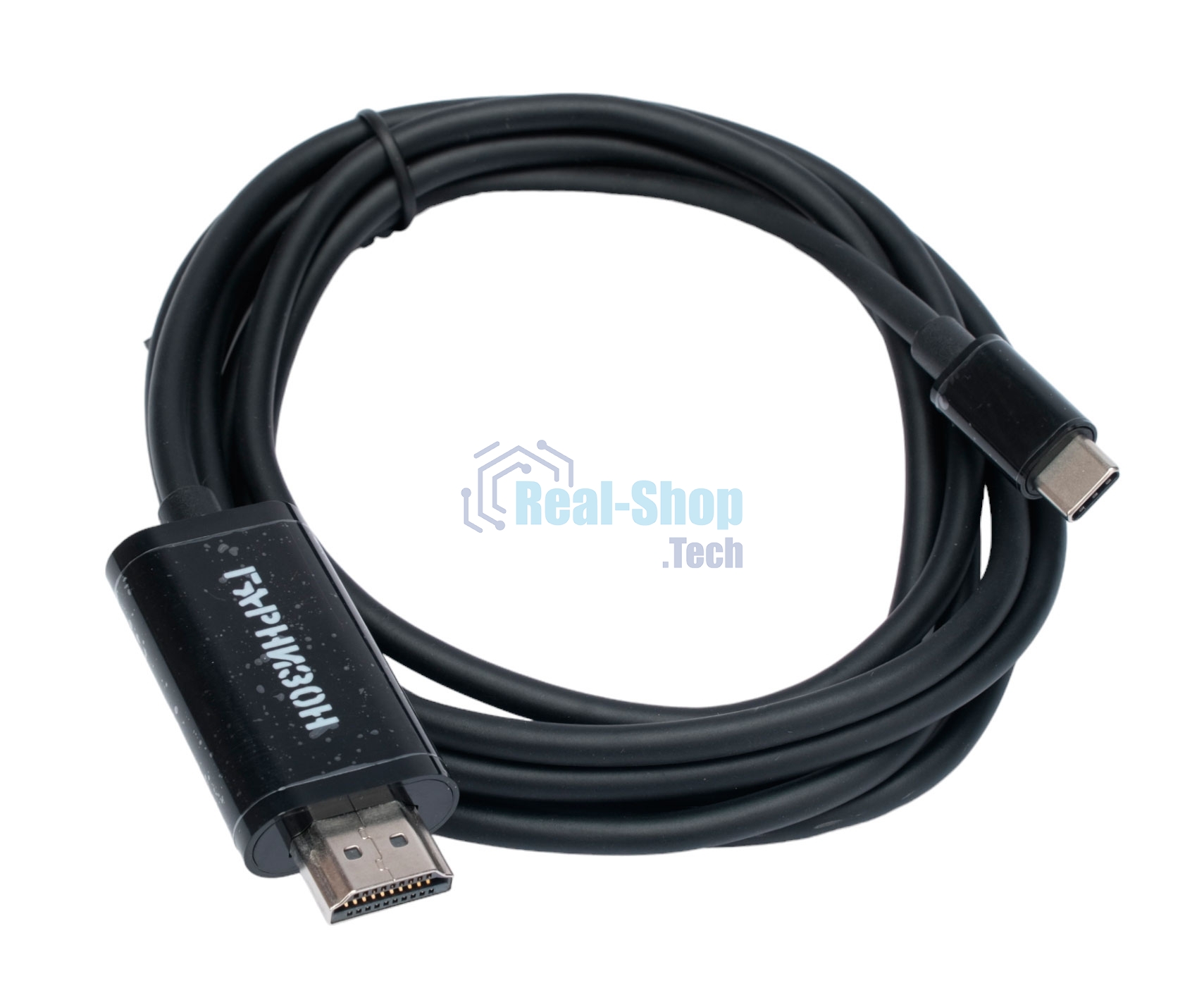 Кабель-переходник с Type-C на HDMI Гарнизон GCC-A-CM-HDMI-1.8M, v1.4, 1.8м, черный, пакет