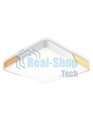 Потолочный светодиодный светильник Ambrella light FZ1313 WH/LW белый/светлое дерево 45W 5000K 500*500*50 (без ПДУ)