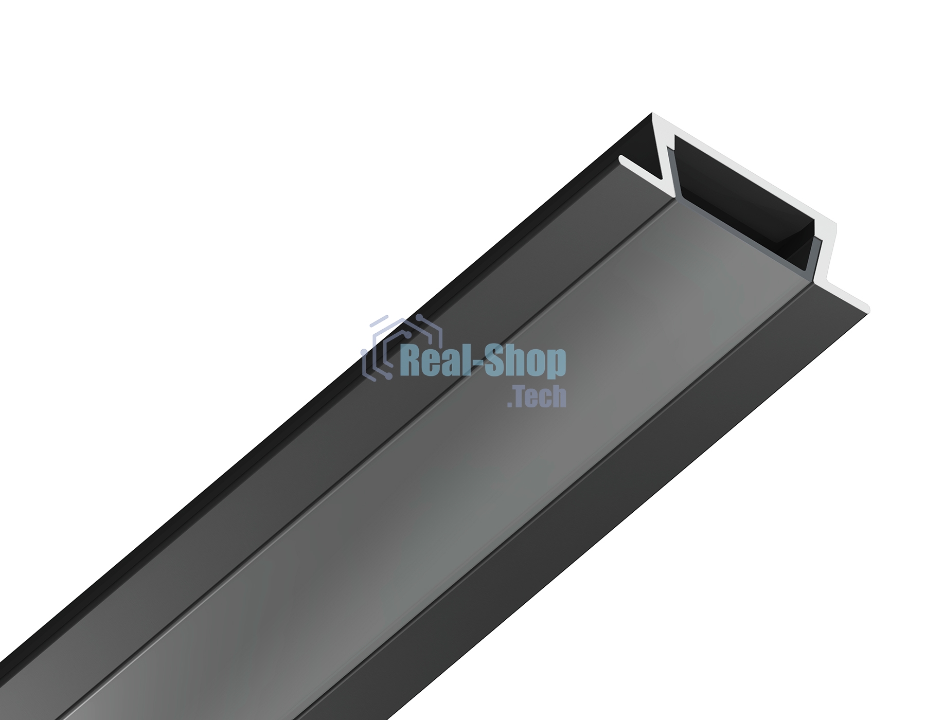 Алюминиевый профиль Ambrella light GP1001BK черный 2000*21.5*6.8