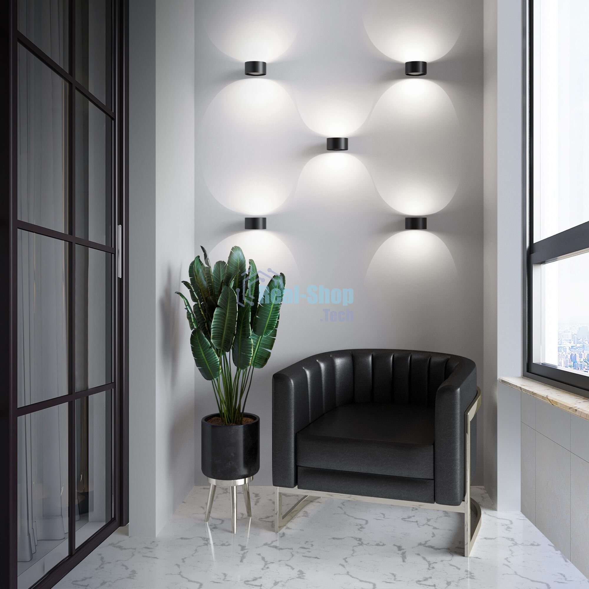 Светильник настенный светодиодный MRL LED 1045 / Coneto LED черный 4000К