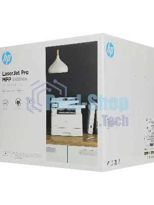 МФУ лазерное HP LaserJet Pro 4103fdw (2Z629A), A4, ч/б, печ. до 40 стр/мин., скан. до 29 стр/мин., 1200 x 1200 dpi (печать) 600x600dpi (скан.), USB, RJ-45, Wi-Fi, BlueTooth, Air Print, Mopria