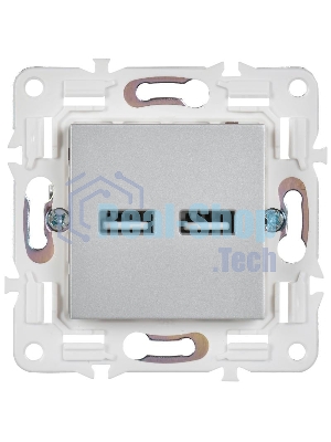 SKANDY Розетка USB A+A 3,1А SK-R15S серебряный  | SK-U21-D31-K23 | IEK