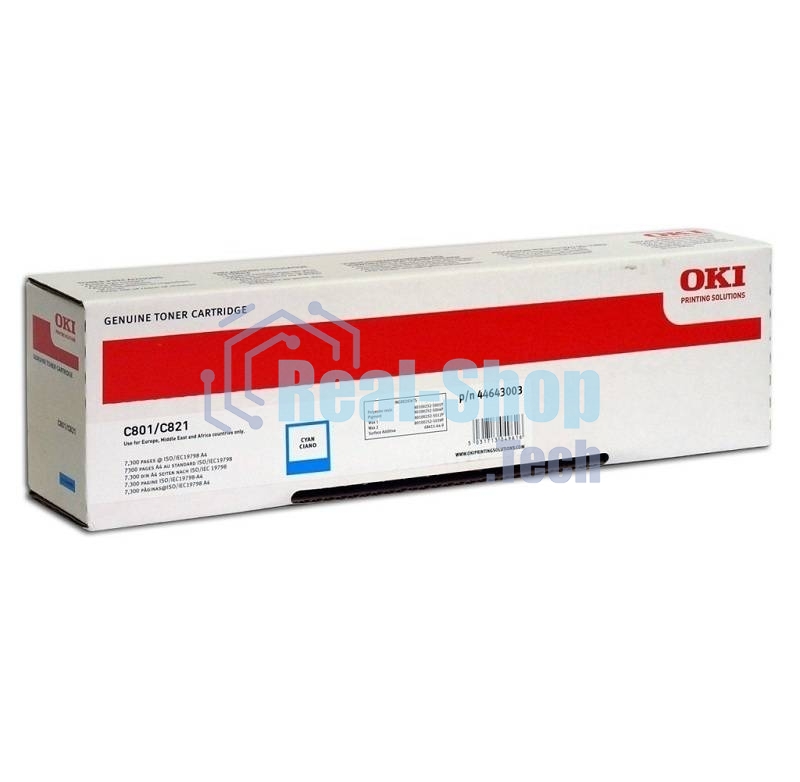 Картридж лазерный Oki C801/821 7.3K (голубой)