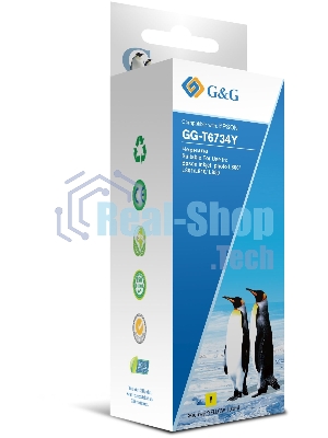 Чернила G&G GG-T6734Y желтый100мл для Epson L800, L805, L810, L850