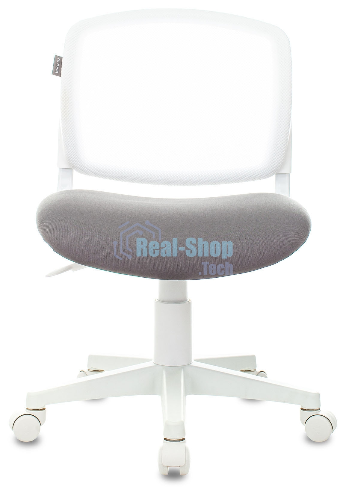 Кресло детское Бюрократ CH-W296NX белый TW-15 Neo Grey сиденье серый, сетка/ткань, крестов. пластик, пластик белый