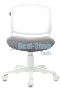 Кресло детское Бюрократ CH-W296NX белый TW-15 Neo Grey сиденье серый, сетка/ткань, крестов. пластик, пластик белый