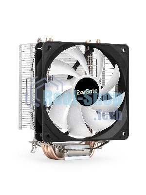 Кулер для процессора ExeGate Wizard EXX400V2-PWM.FRGb серебристый, 120 мм, алюминий/медь, 2400 об/мин, 24 дБ, 4 pin, 140 Вт, 155 мм