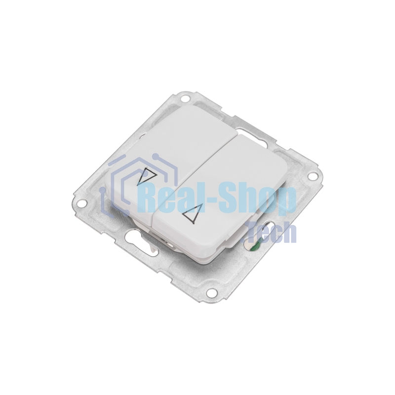 Выключатель для жалюзи Kranz DEA 2кл с/у 10А мех. белый