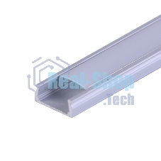 Комплект накладного алюминиевого профиля с рассеивателем Rexant 15х6 мм, 2 м