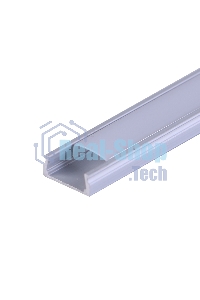 Комплект накладного алюминиевого профиля с рассеивателем Rexant 15х6 мм, 2 м