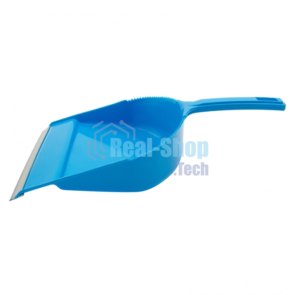 Набор: совок с кромкой 330x225 мм и щетка-сметка 285 мм, голубой, Home Palisad