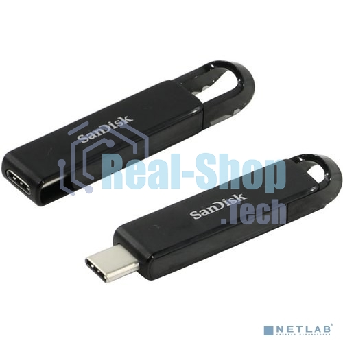 Флешка USB Sandisk CZ460 Ultra (SDCZ460-128G-G46), 128Gb, USB Type-C, R/W 150/30, черный