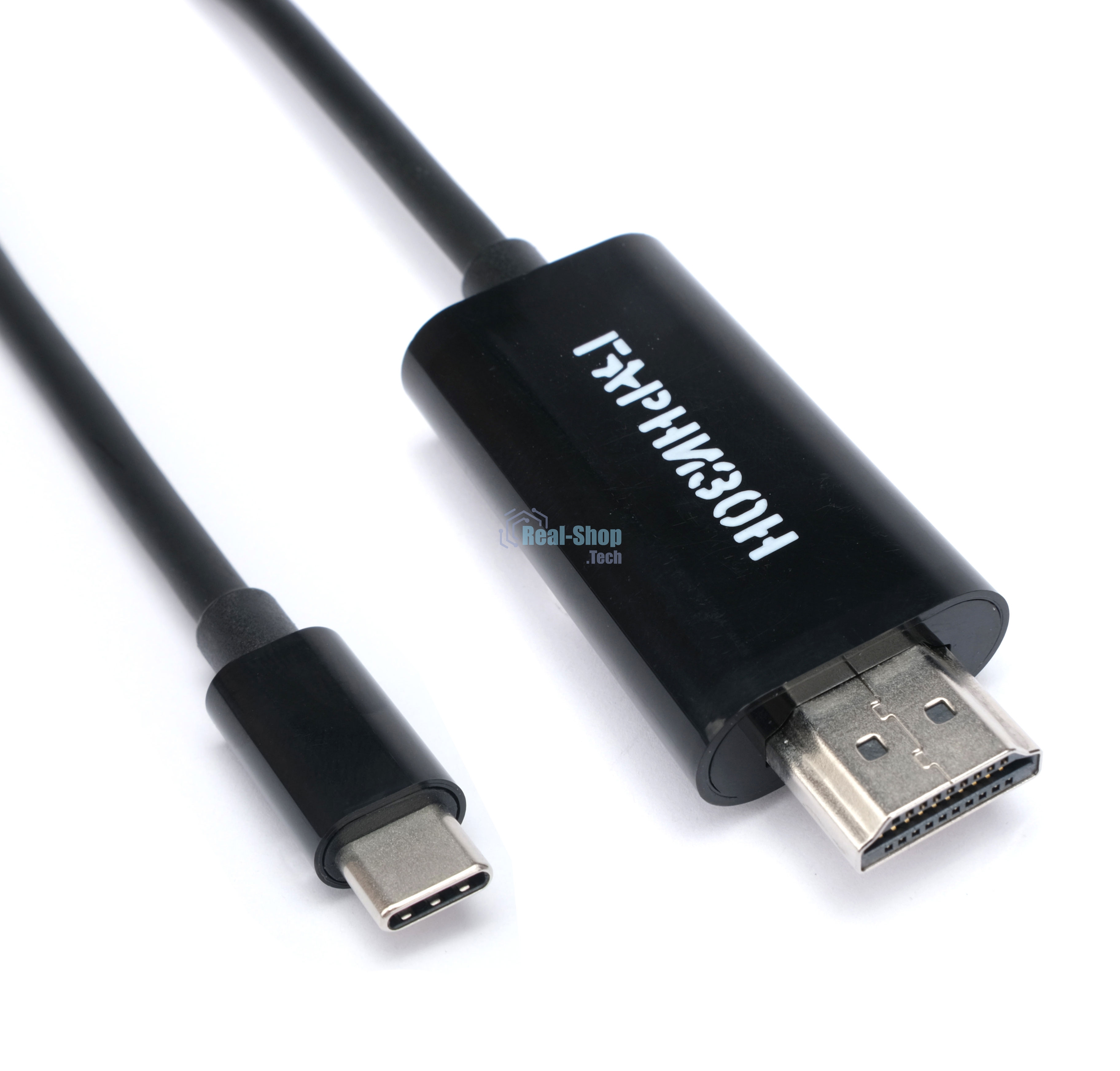 Кабель-переходник с Type-C на HDMI Гарнизон GCC-A-CM-HDMI-1.8M, v1.4, 1.8м, черный, пакет