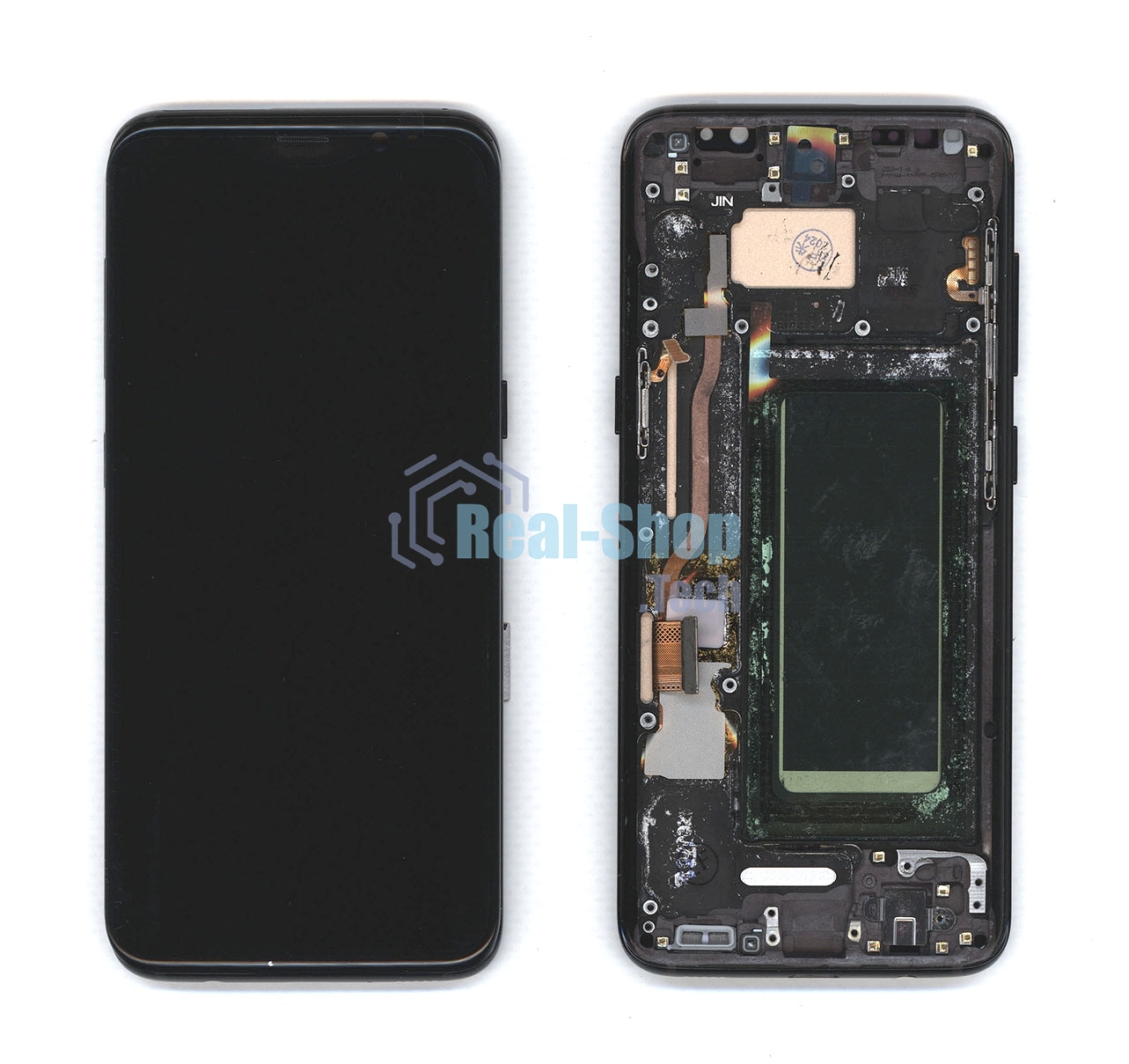 Дисплей для Samsung Galaxy S8 SM-G950F в сборе с тачскрином и рамкой OLED черный