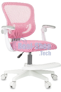 Кресло детское Бюрократ BUROKIDS 3 розовый Velvet 36, крестов. пластик