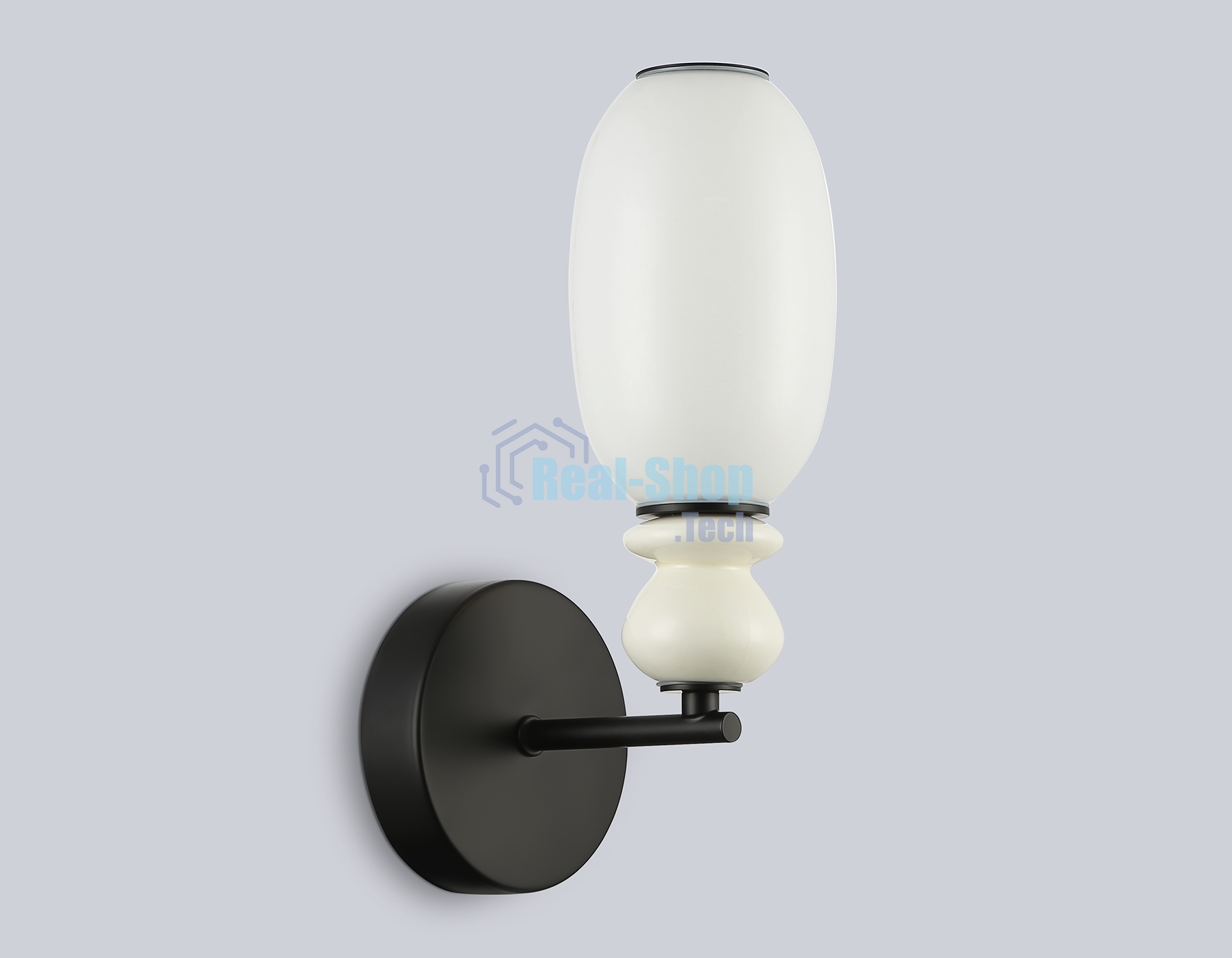 Настенный светильник Ambrella light LH53148 BK/FR черный/белый 6W 3000K 100*165*310