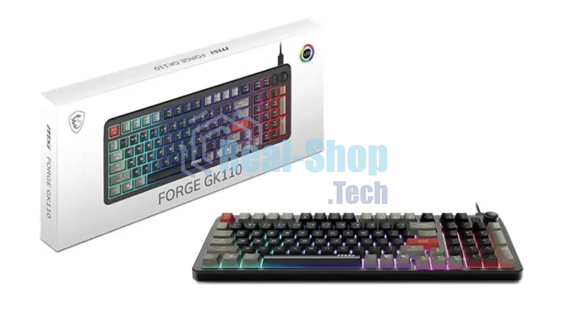 Клавиатура MSI GK110 черный/серый USB for gamer LED (S11-04RU258-HH9)