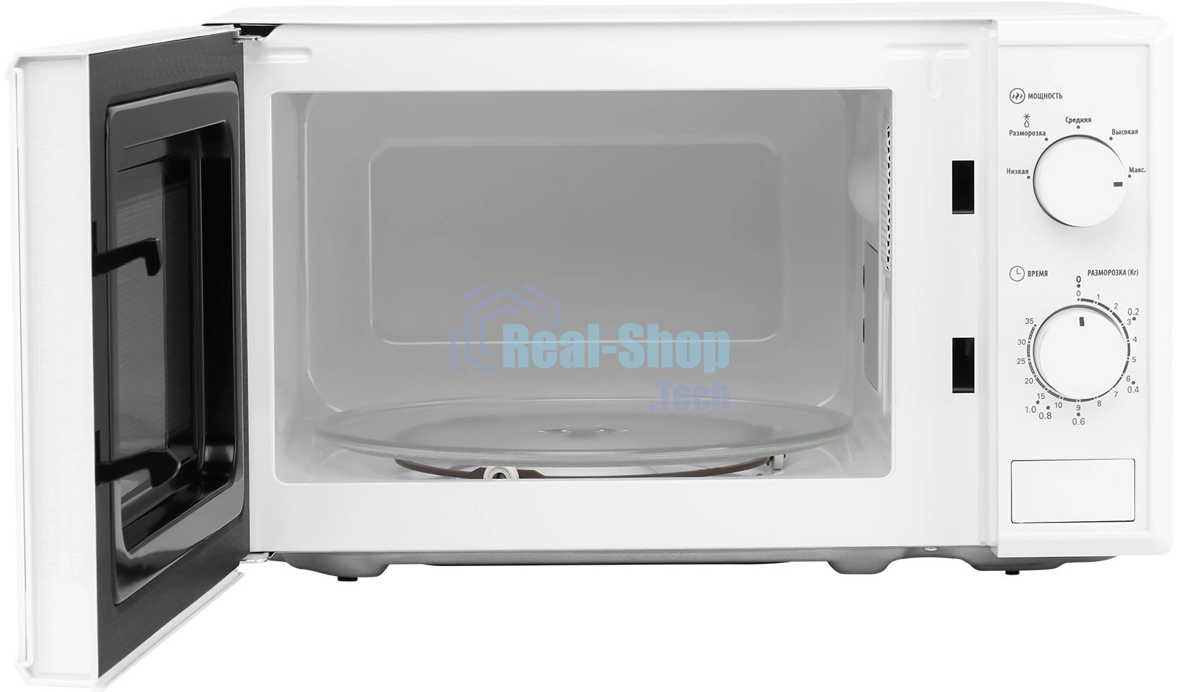 Микроволновая печь SunWind SUN-MW051 белый, 20 л, 700 Вт, переключатели - поворотный механизм