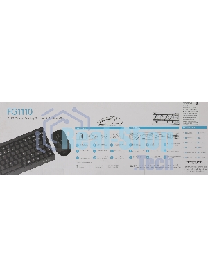 Комплект клавиатура+мышь A4Tech FStyler FG1110 беспроводной, USB, 2000 DPI, чёрный/серый