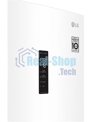 Холодильник LG GA-B509CQSL белый двухкамерный 277/107л морозилка снизу, No Frost