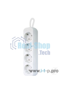 Удлинитель Defender E430 белый 3.0 м, 4 розетки 