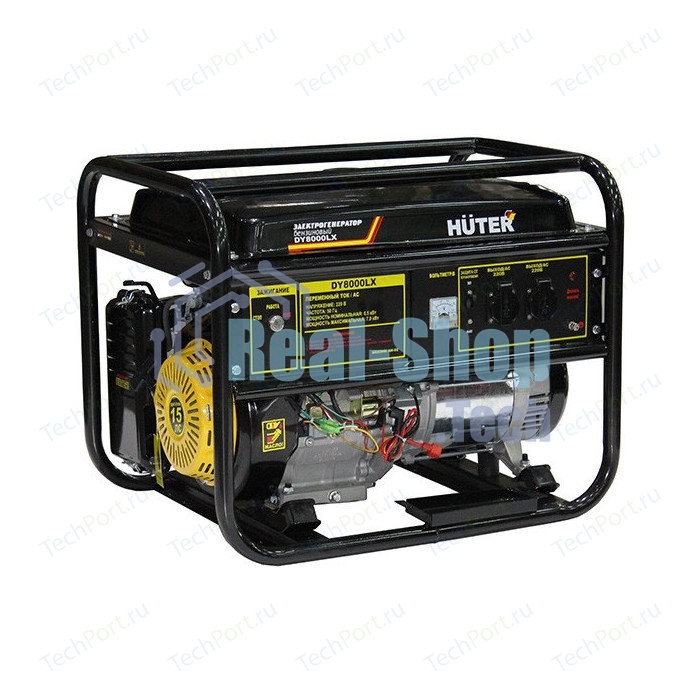 Электрогенератор бензиновый Huter DY8000LX, 7 кВт, 81 дБ, 76 кг