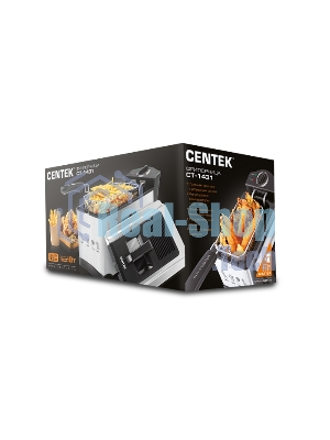 Фритюрница Centek CT-1431 серебристый, 1800 Вт, 3.5 л, 1 кг, антипригарное покрытие