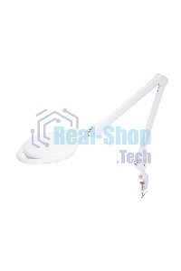 Лупа на струбцине Rexant, круглая, 5D, с подсветкой 96 LED, теплый и холодный свет, белая