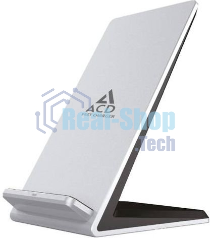 Сетевое зарядное устройство ACD-W102S-F1S 10Вт, беспроводная Qi, 2-катушки с QC, 5В/2А ~ 9В/1,8А RTL