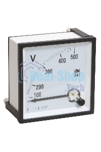 Вольтметр Э47 72х72мм 500В кл. точн. 1.5 ИЭК IPV10-6-0500-E